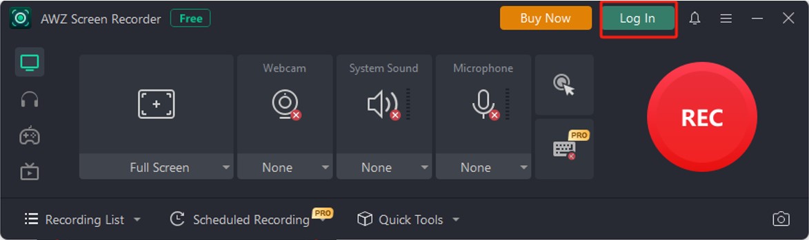 How to register and log into your AWZ Screen Recorder account