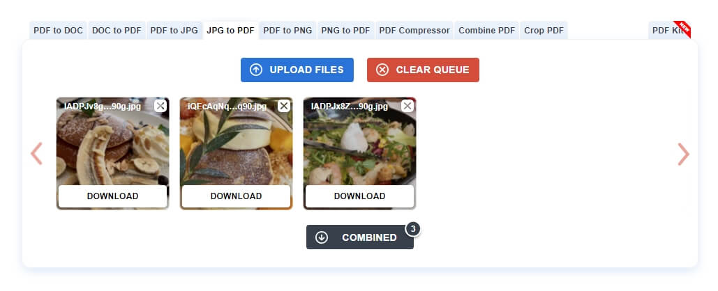 Batch Convert JPG to PDF Online