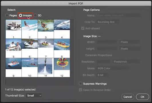 Batch export images in Photoshop