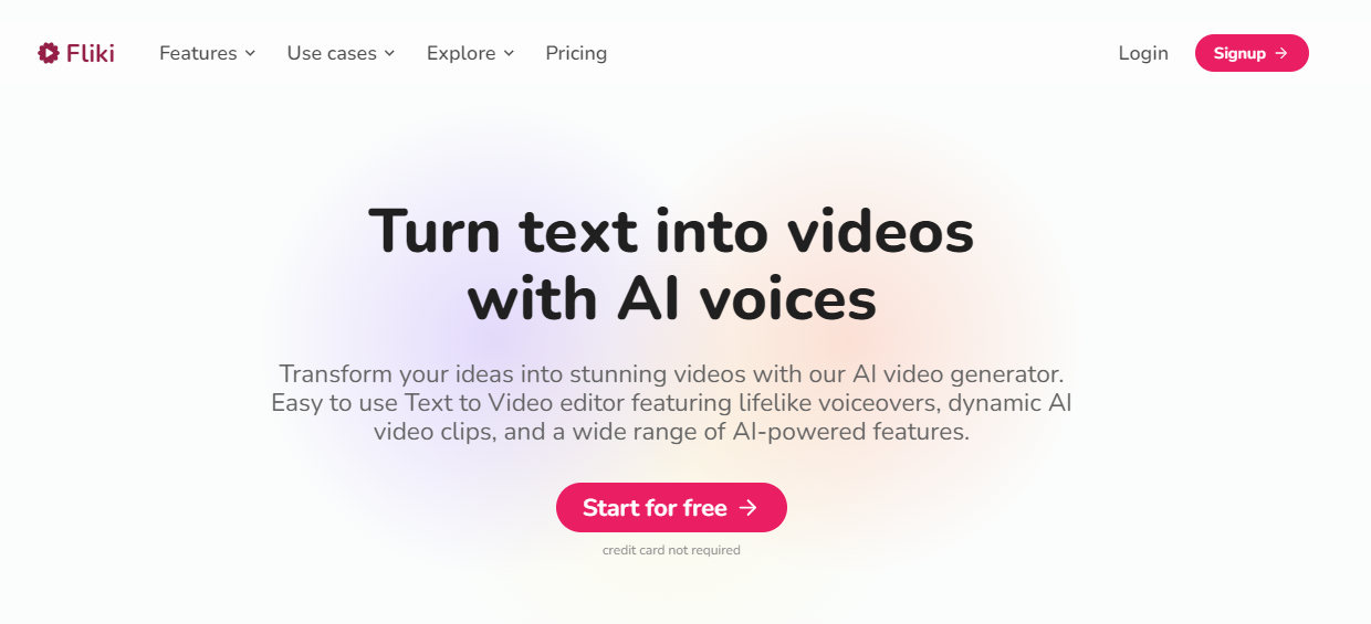 best AI video generator Fliki