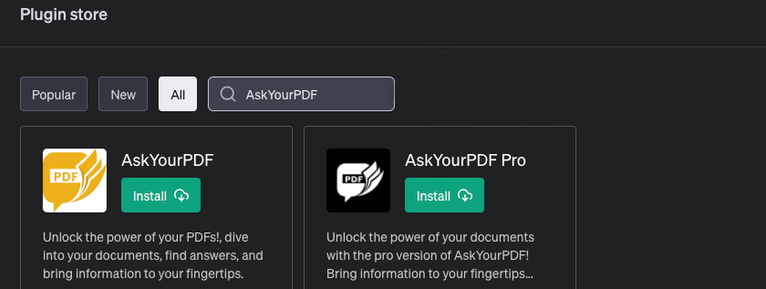 best ChatGPT plugin AskYourPDF