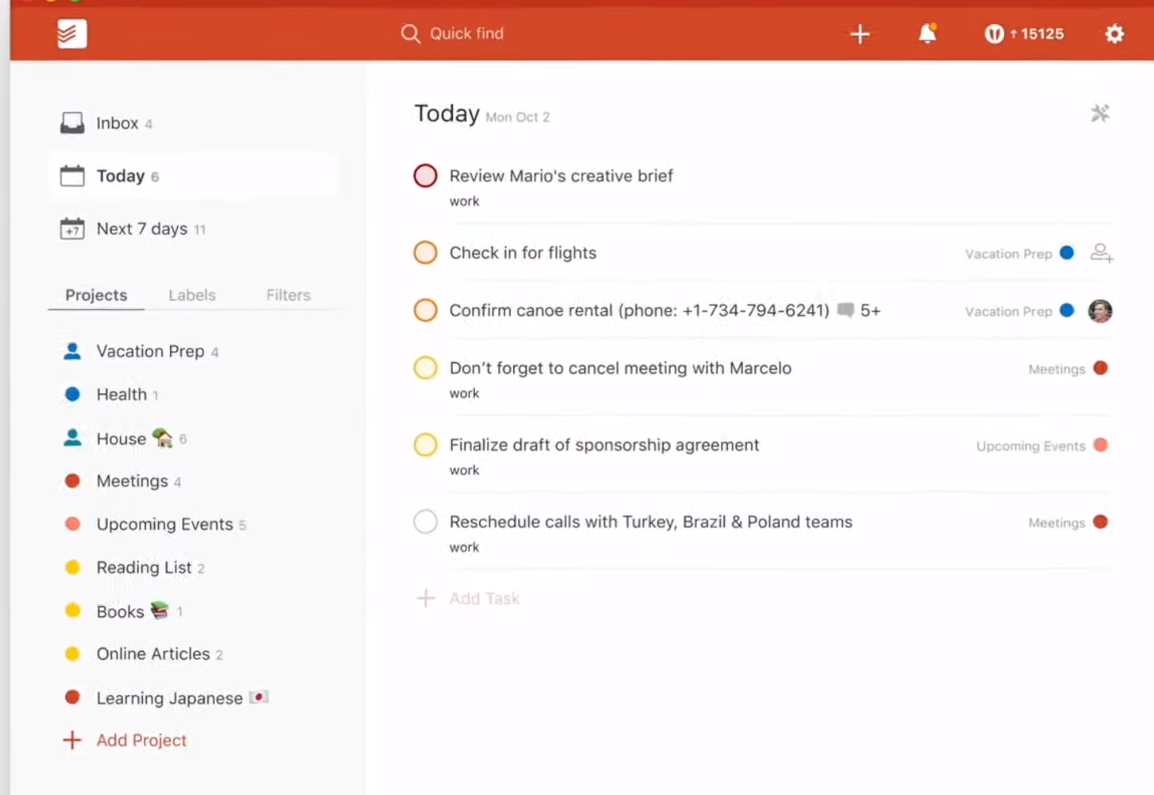 Best digital planner Todoist