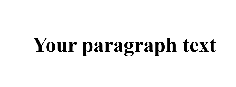 Times New Roman font