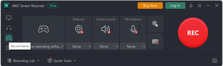 Best game recording software AWZ Screen Recorder