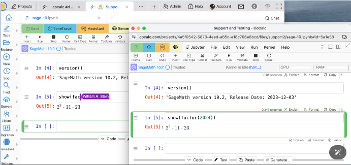 Best Latex editor Cocalc