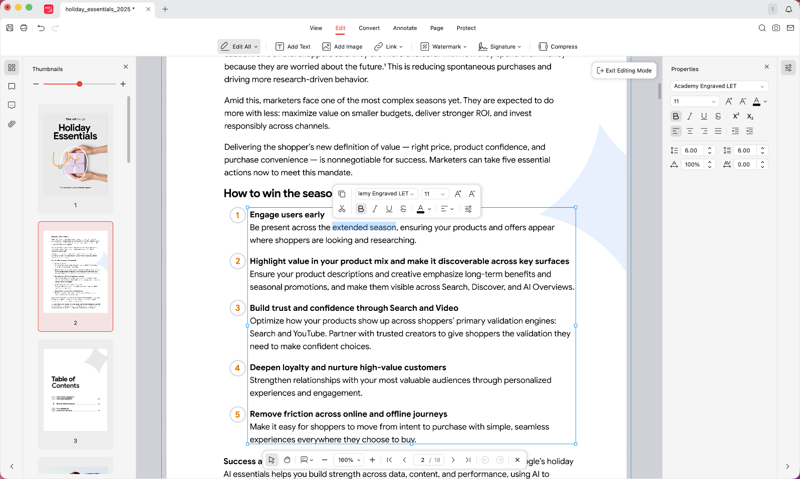 The main interface of JOPDF