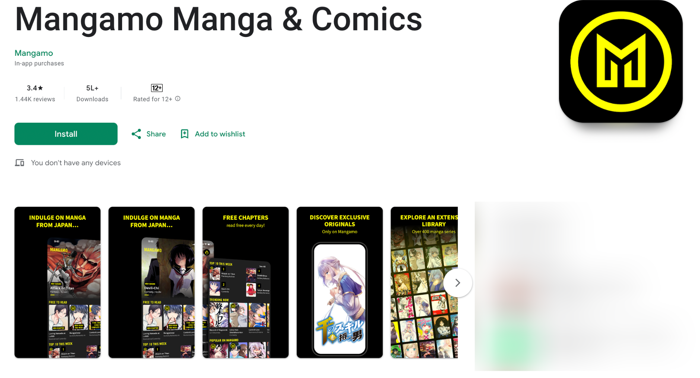 Mangamo best manga reader app