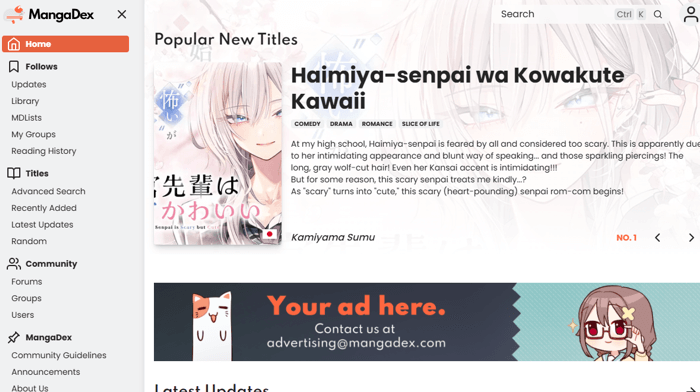 Best Free Manga Reading Website MangaDex