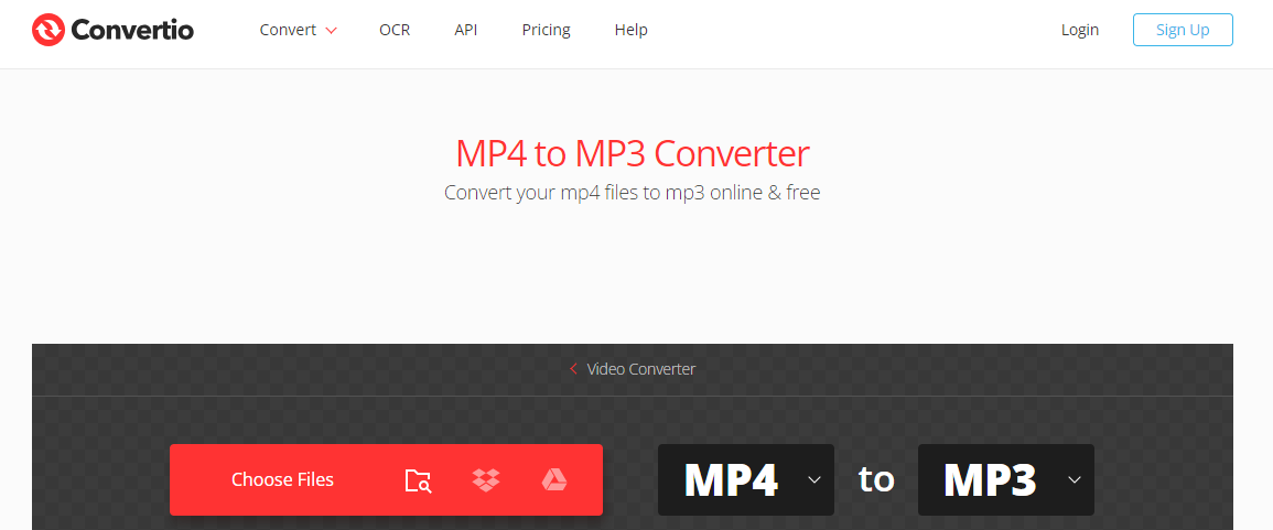 Best MP4 to MP3 converter Convertio