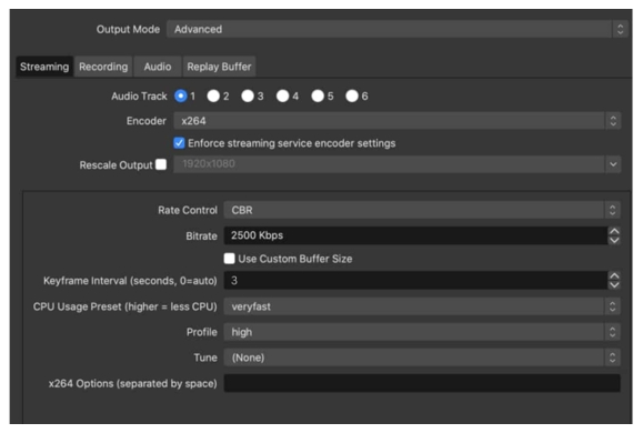 Best OBS settings for streaming