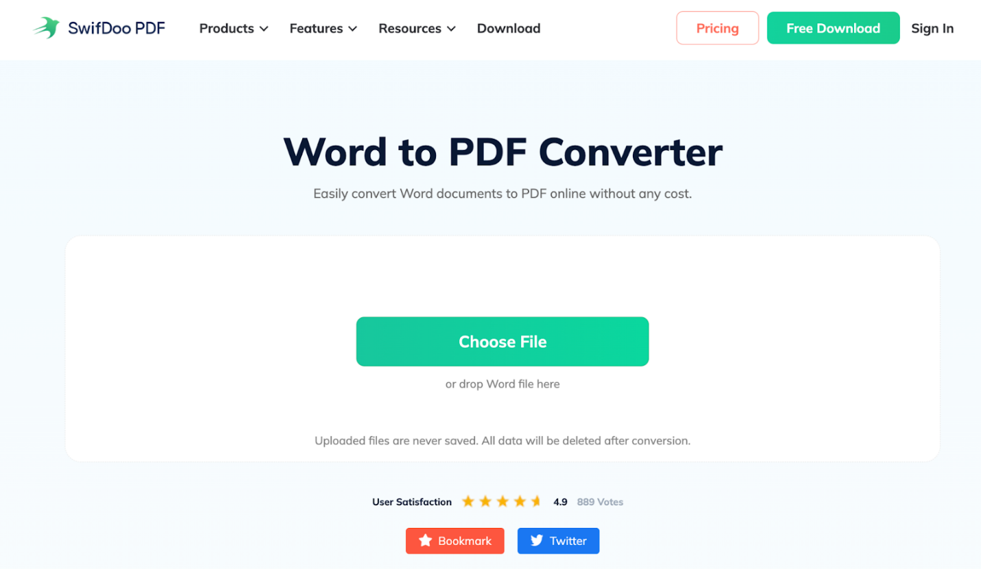 Access SwifDoo Word to PDF Converter