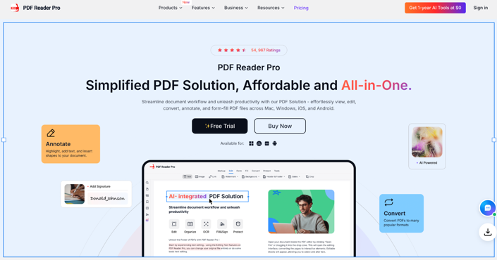 PDF Reader Pro best PDF reader for tablet 