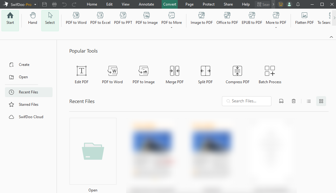 Main interface of SwifDoo PDF