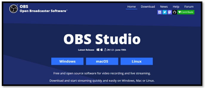 Best screen recorder for Windows 10 - OBS Studio