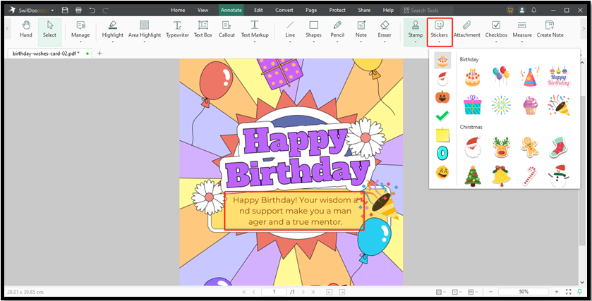 best tool to make a birthday wishes card for manager