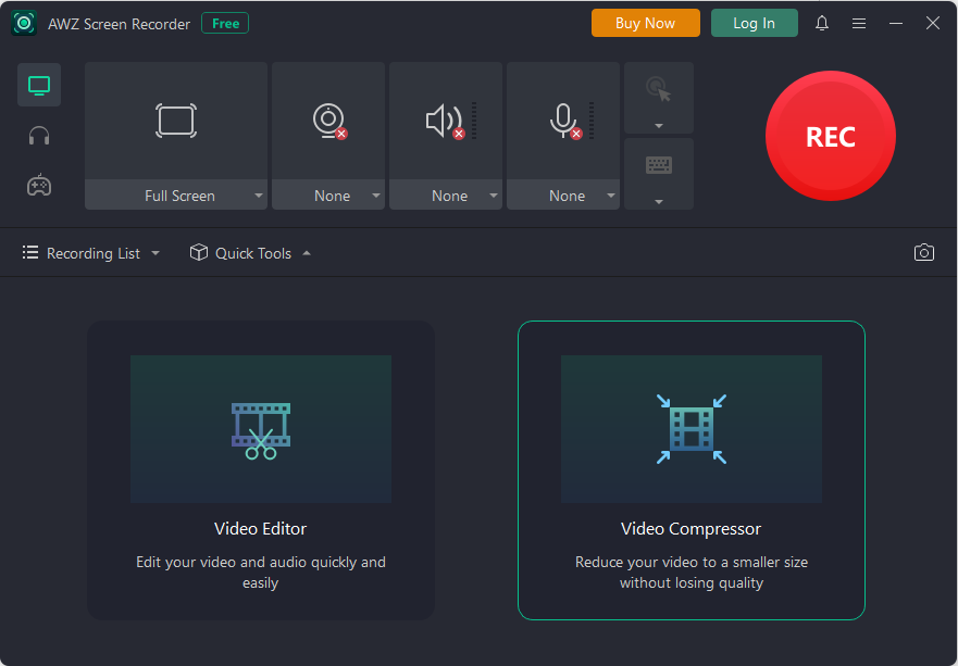 Best video compressor AWZ Screen Recorder