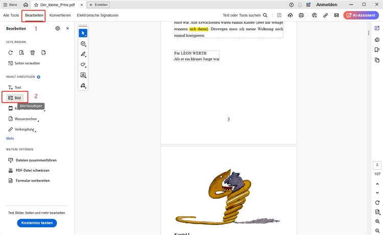 Bild mit Adobe Acrobat in eine PDF-Datei auf dem Mac einfügen