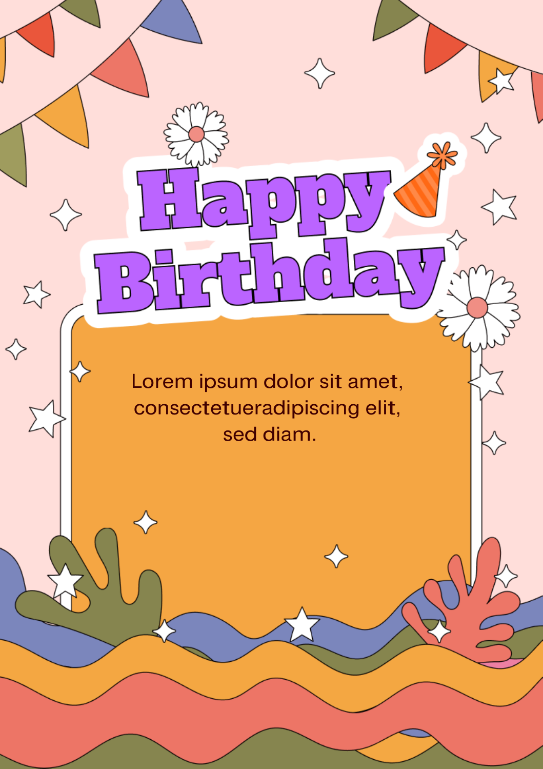 Birthday Wish Card Template 2