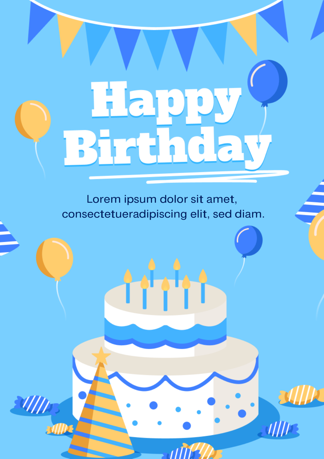 Birthday Wish Card Template