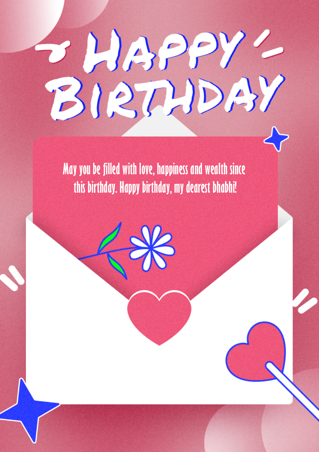 Birthday wishes for bhabhi card 1