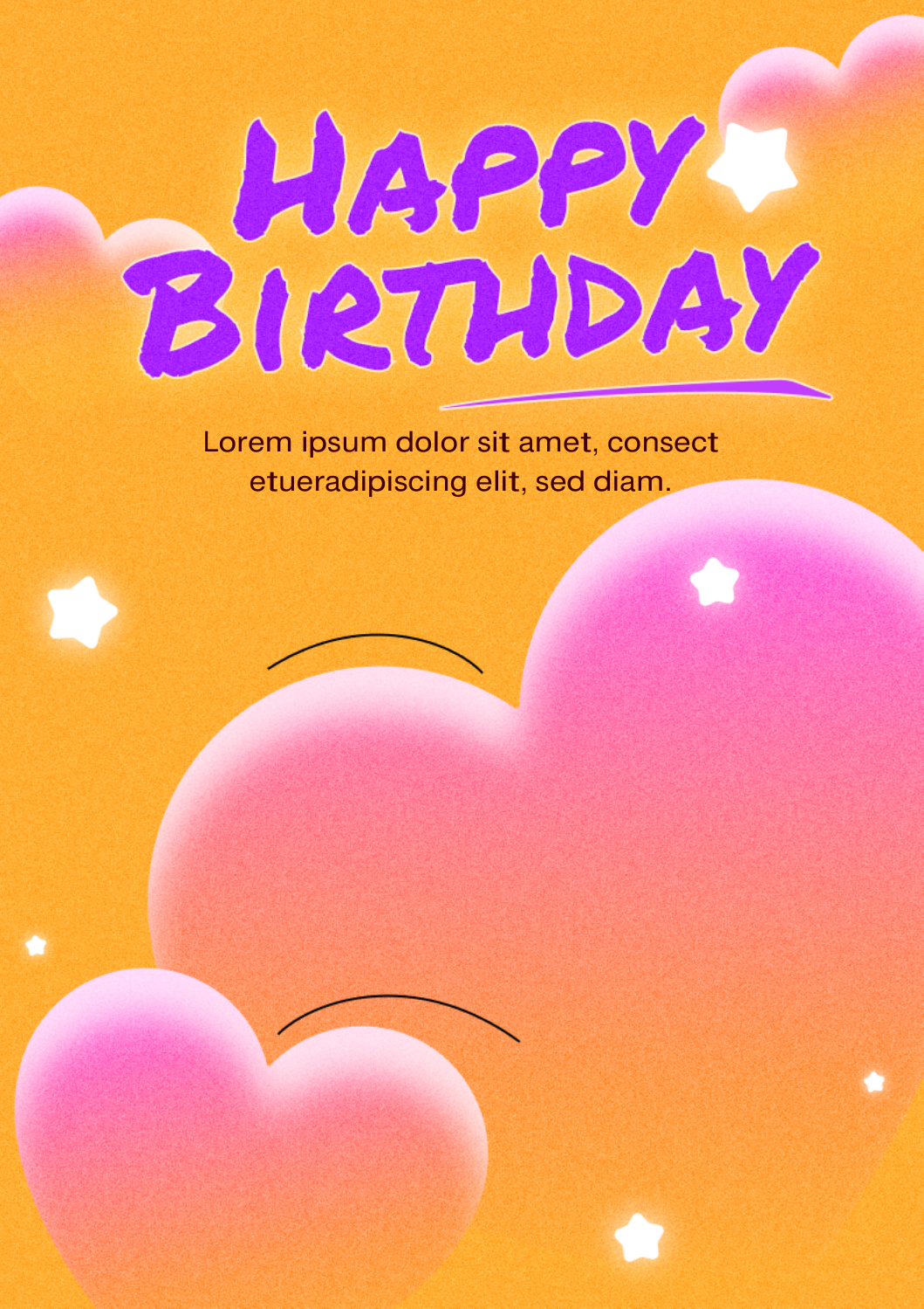 Birthday Card Template for Love