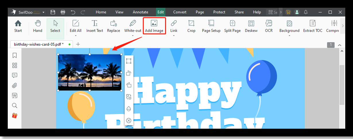 Birthday wishes for uncle card making with SwifDoo PDF 3