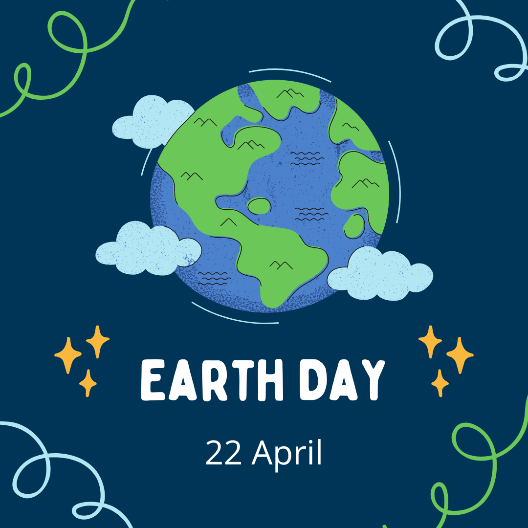 Blue Green Earth Day Card Template 5