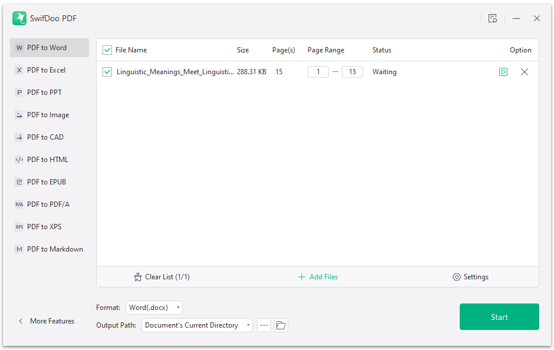 swifdoo pdf converter