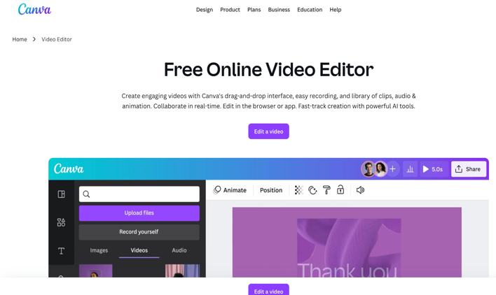 Online Video Editor Websites like CapCut Canva