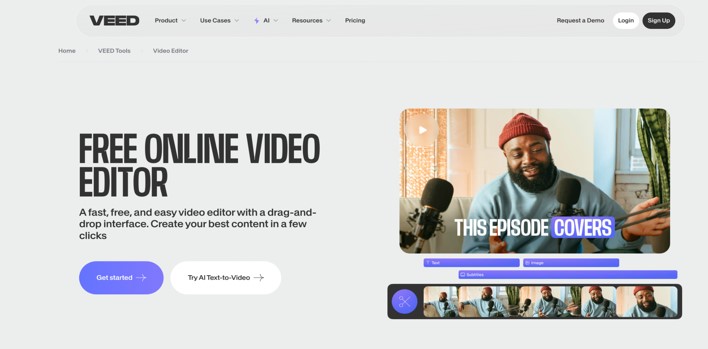 Online Video Editor Websites like CapCut: Veed