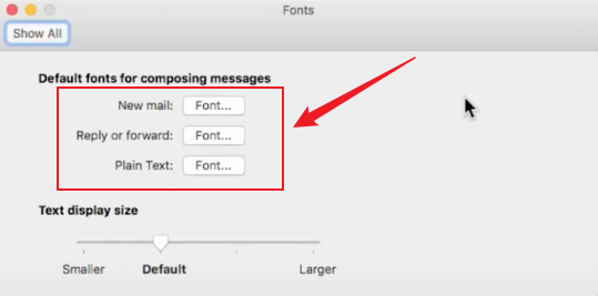 Select a desired font in Outlook on Mac