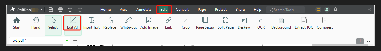Change font size in PDF fillable form on Windows using SwifDoo PDF editor 1