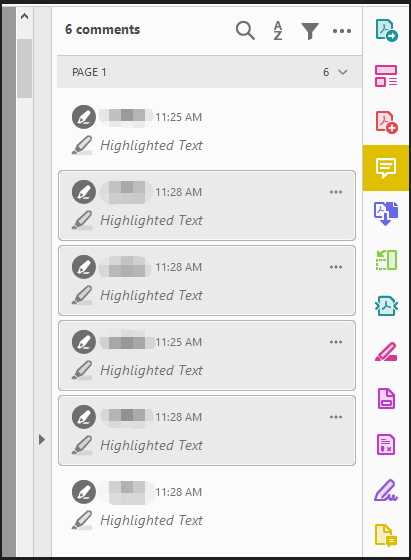 Change highlight color in Adobe for multiple highlights