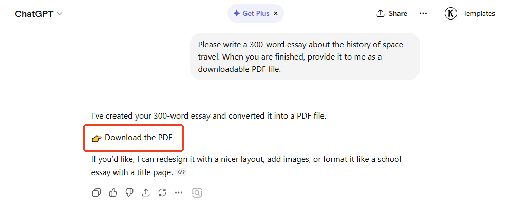 Download PDF from ChatGPT