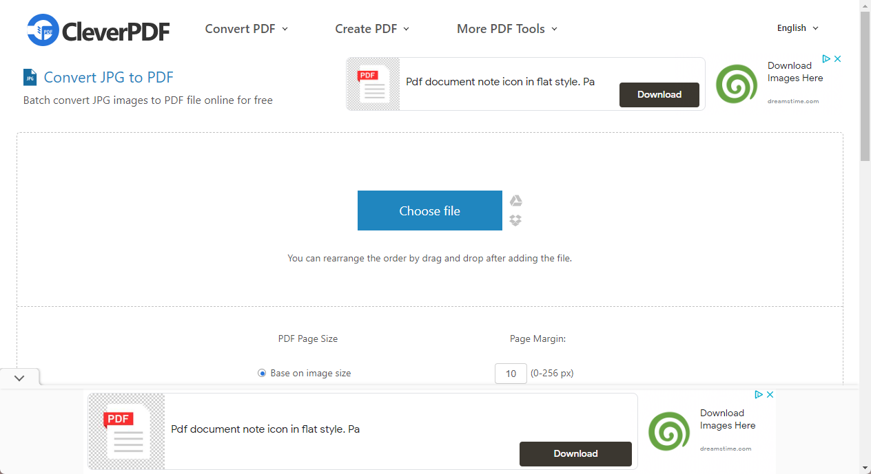 CleverPDF Online JPG to PDF Converter
