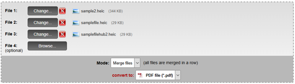 Merge HEICs to PDF Using Online2PDF