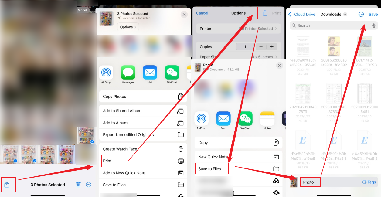 Combine images into one PDF file on an iPhone