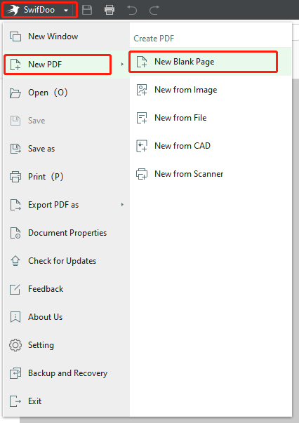 SwifDoo PDF combine JPG to PDF in one page step 1