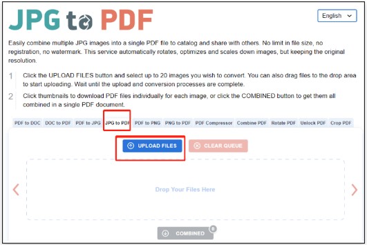 Combine JPG Files into One PDF Using jpg2pdf 1