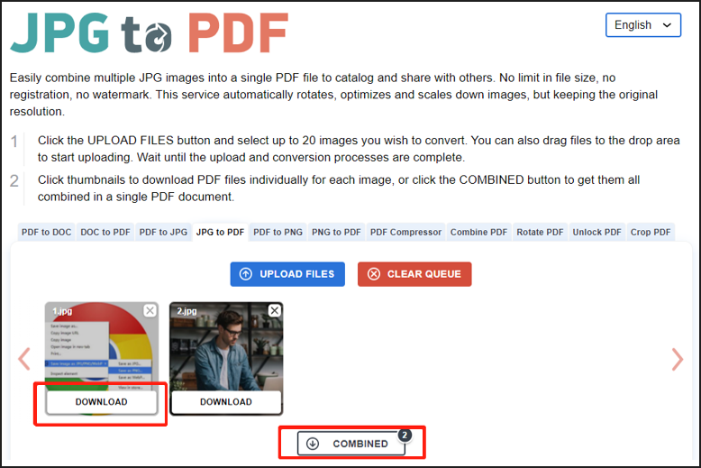 jpg2pdf combine JPG to PDF step 2 | SwifDoo Blog
