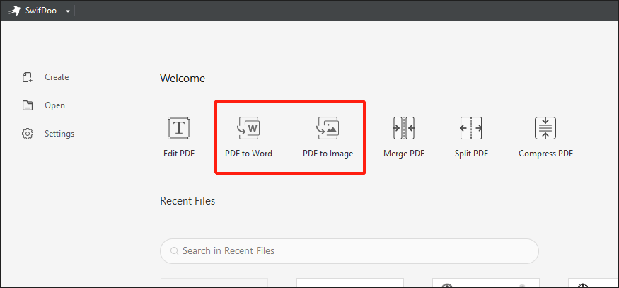 SwifDoo PDF combine JPG to PDF step 2