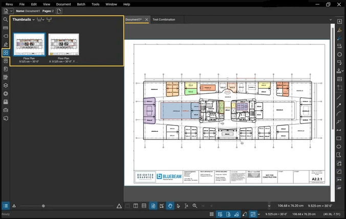 Combine PDF Files in Bluebeam