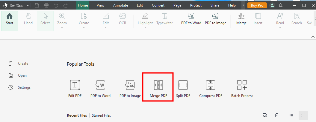 Combine PDF files on Windows 10 with SwifDoo PDF 1