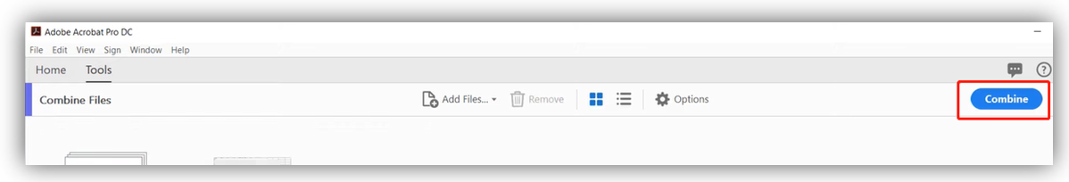 combine PDF in Adobe Acrobat step 3