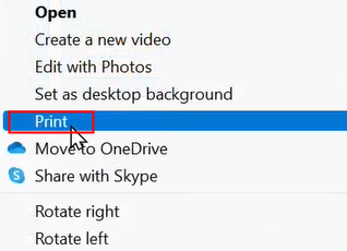 Combine PNG to PDF using Microsoft Printer step 2