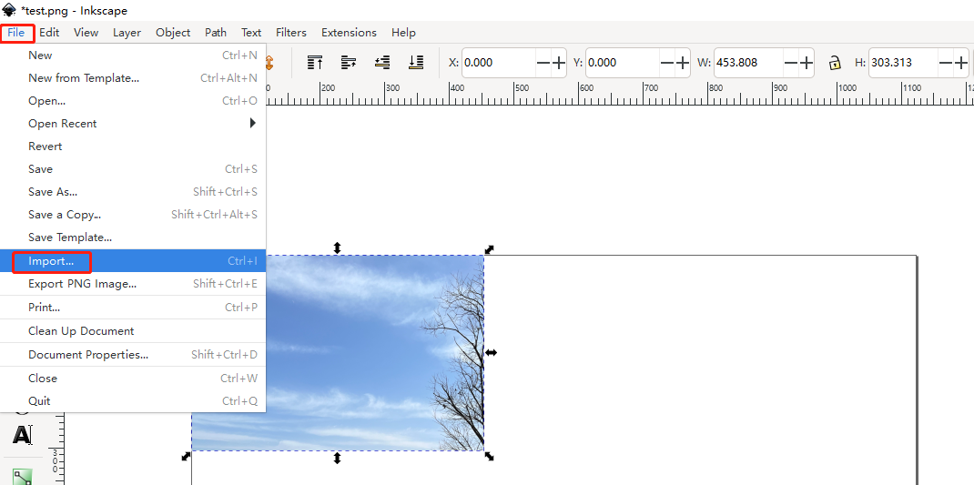 Combine PNG to PDF with Inkscape