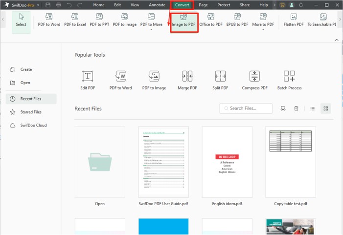 Combine PNG to PDF with SwifDoo PDF 1