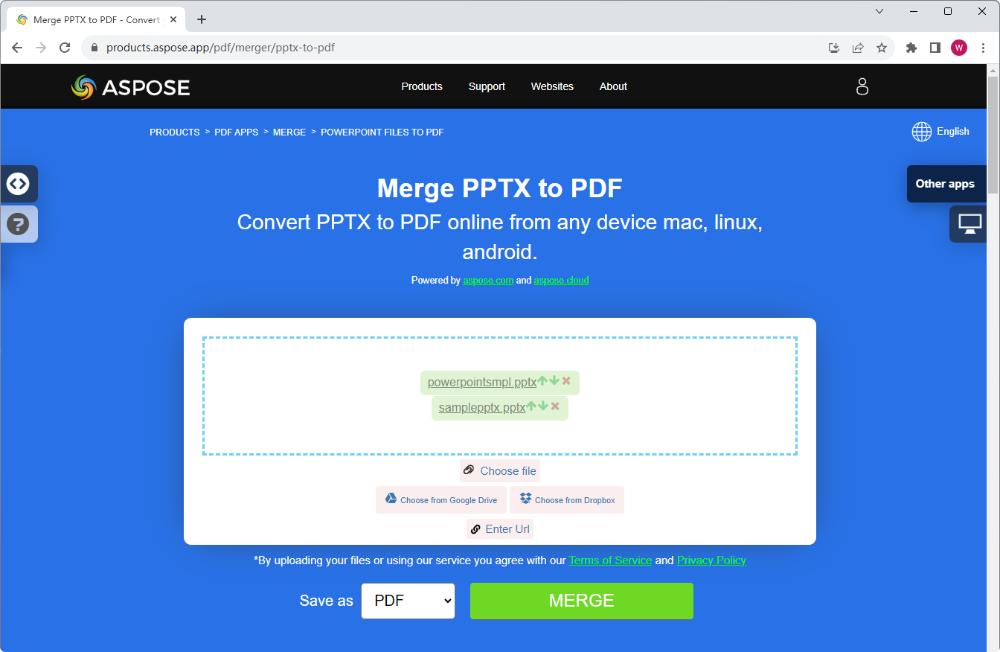 Combine PPT Slides Into PDF with Online Tools