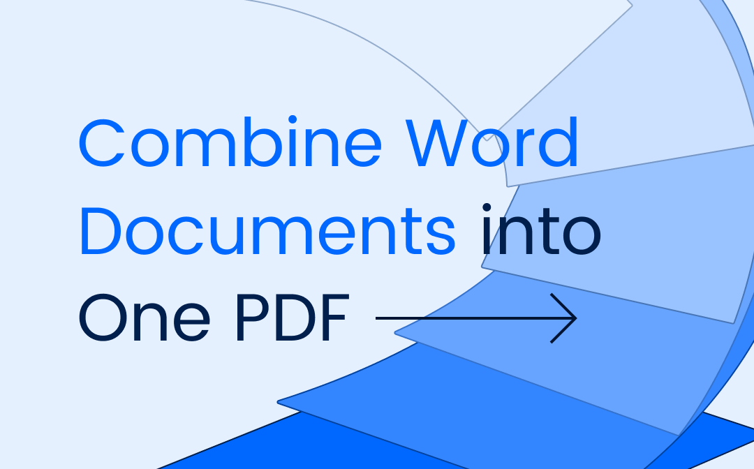 Combine Word documents into one PDF