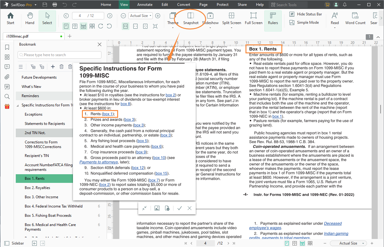 Compare PDF Pages in SwifDoo PDF